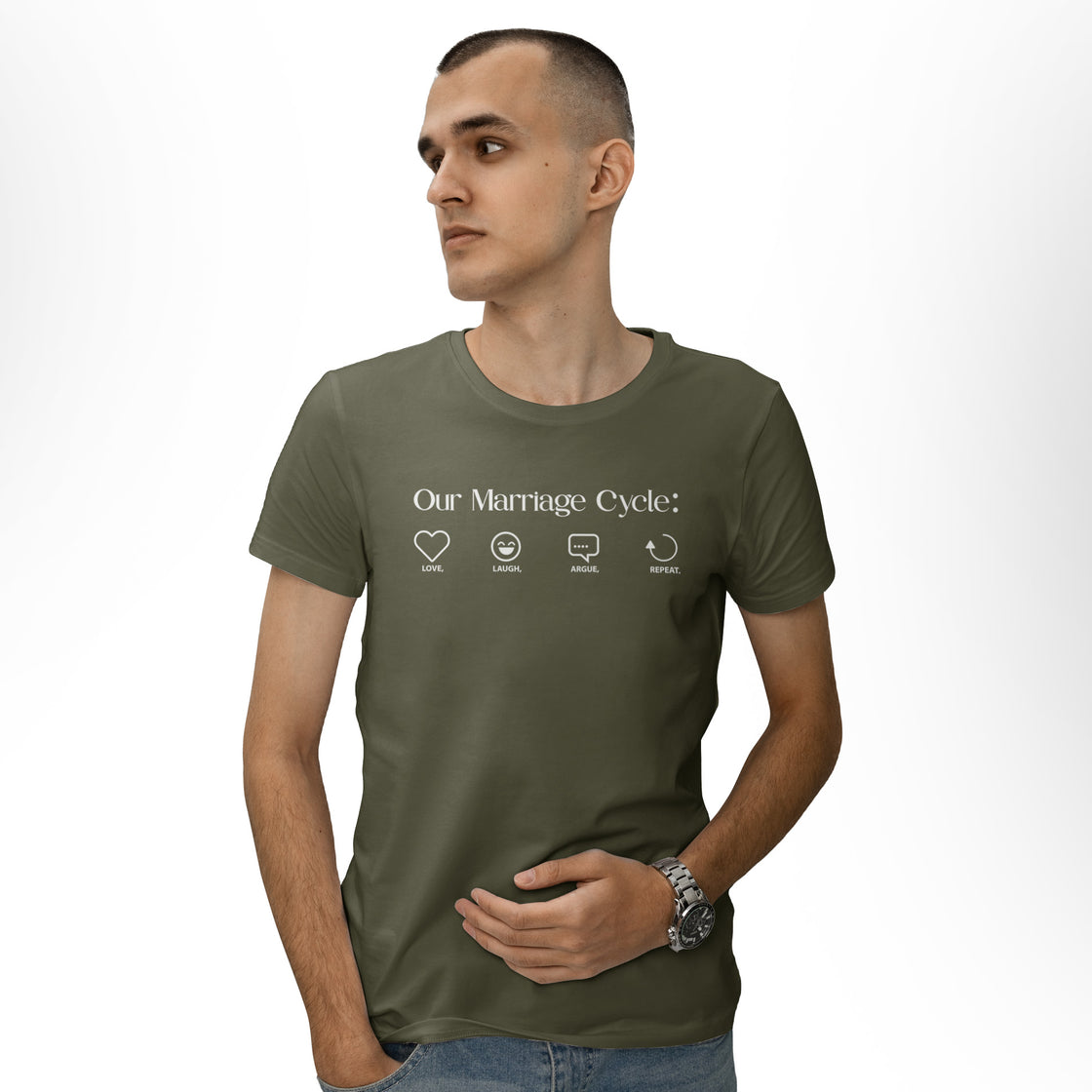 Our Marriage Cycle - Matching Set | Funny His & Hers Couplewear with Icons