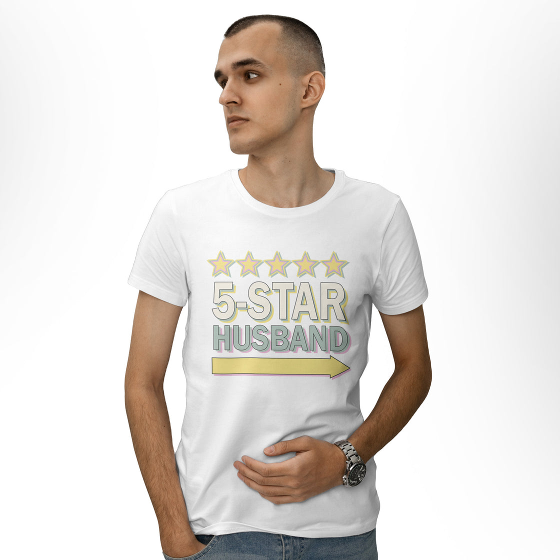 5-Star Husband & 5-Star Wife - Matching Look | Funny Couple Outfit with a Rating Twist