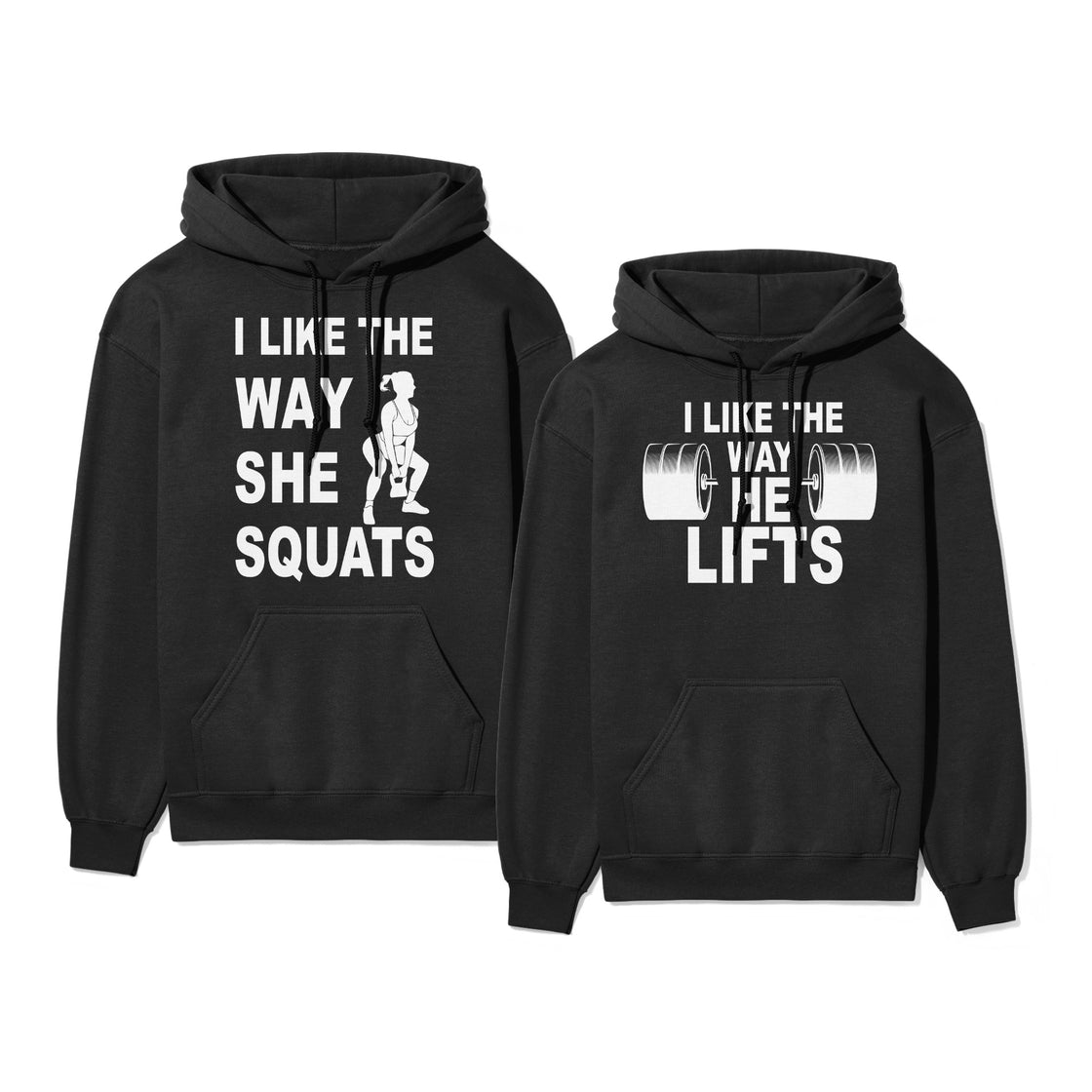 I Like the Way She Squats & I Like the Way He Lifts – Matching Workout Tees for Fitness Lovers