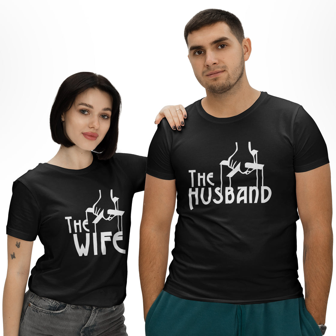 The Husband & The Wife | Funny Couple Outfit with a Godfather Twist