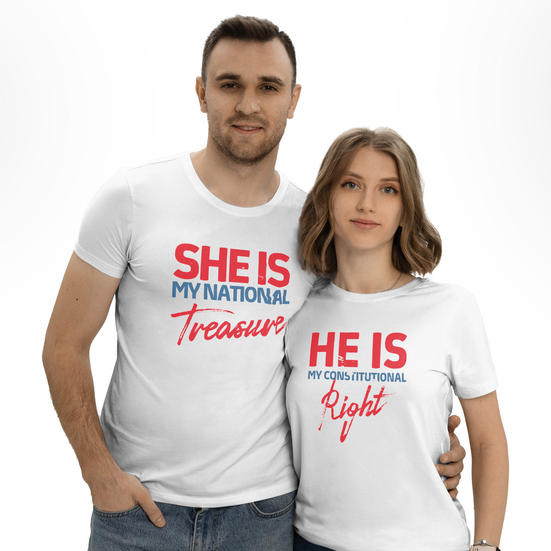 He Is My Constitutional Right & She Is My National Treasure – Bold Matching Outfits for Couples Who Love America (and Each Other)