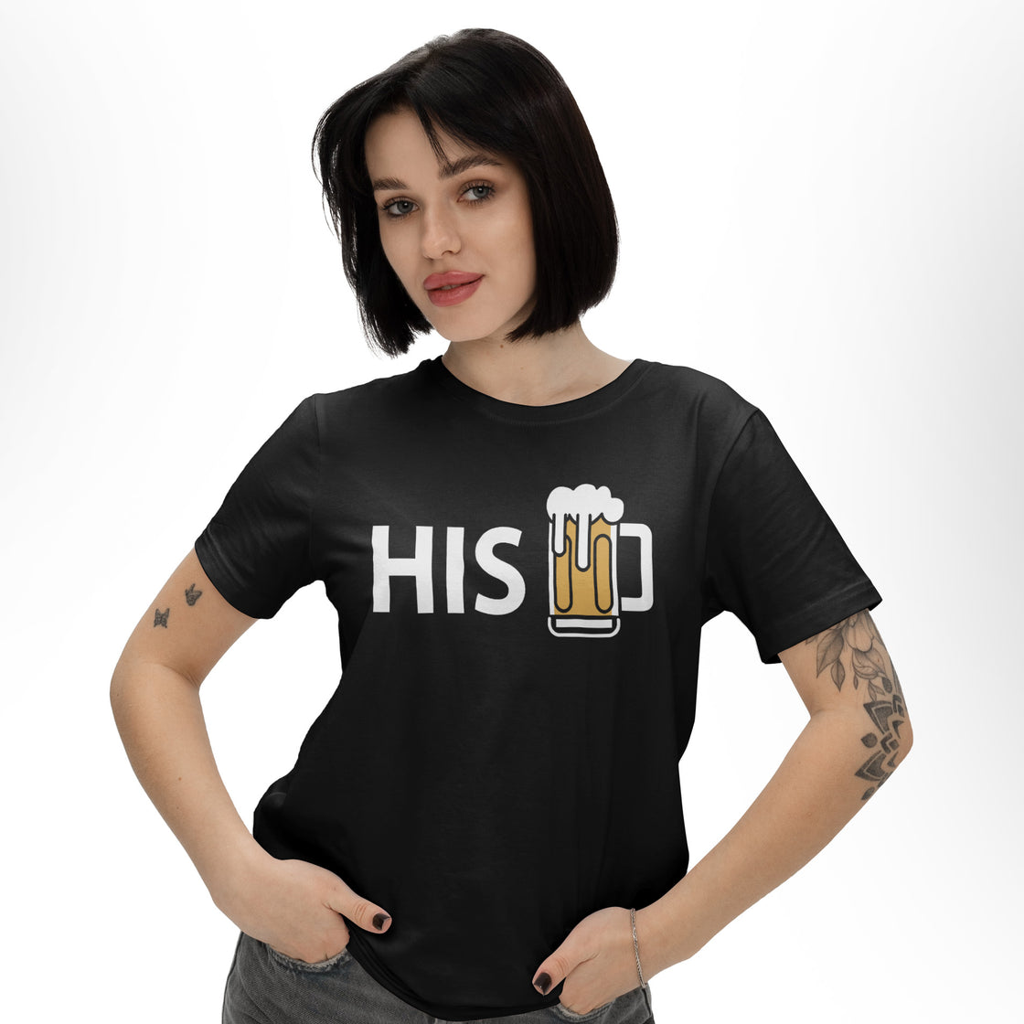 Beer Is My Valentine & His – Funny Matching Valentine’s Day Shirts for Couples