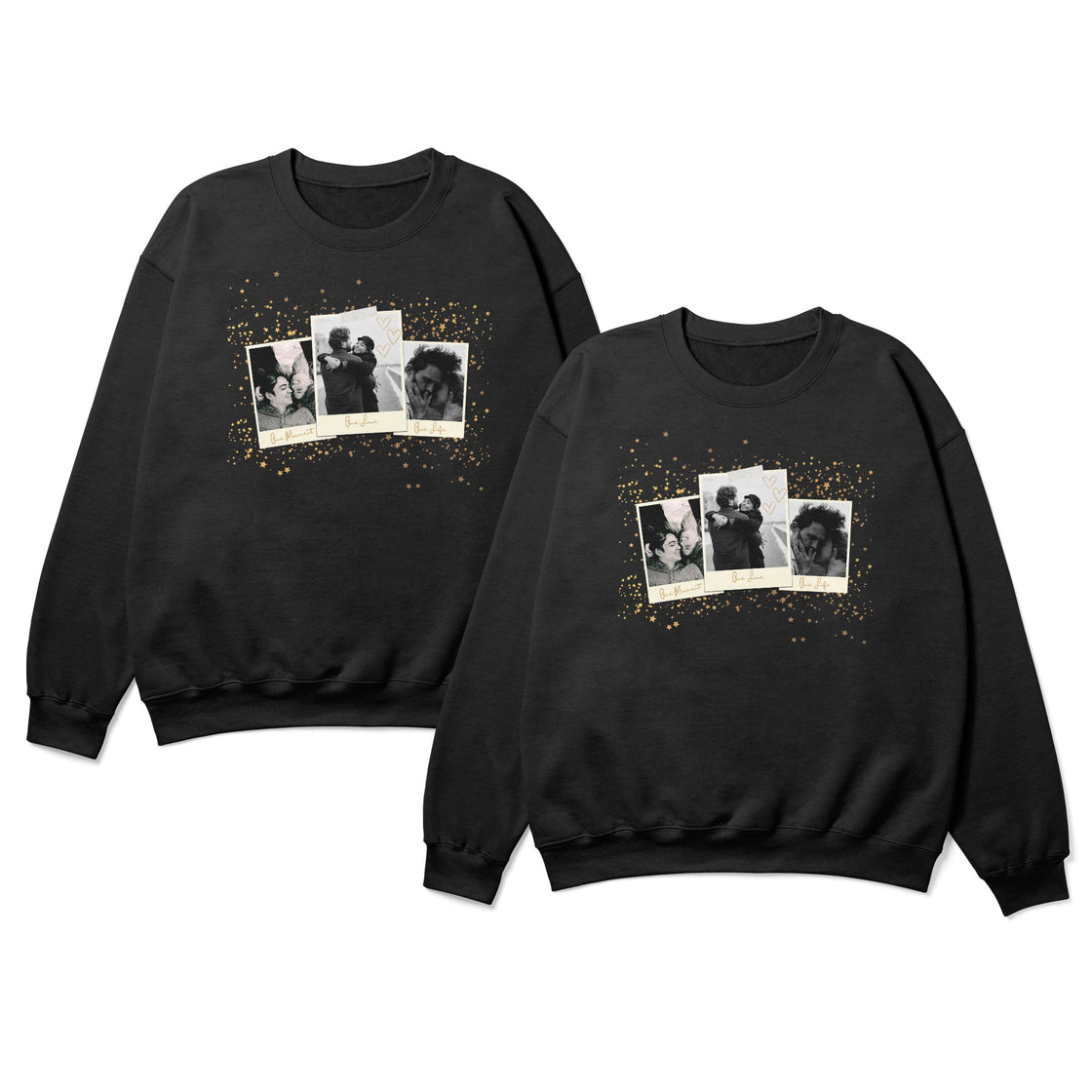 Golden Memories Custom Matching Outfits – Your Favorite Moments in a Sparkling Polaroid Design