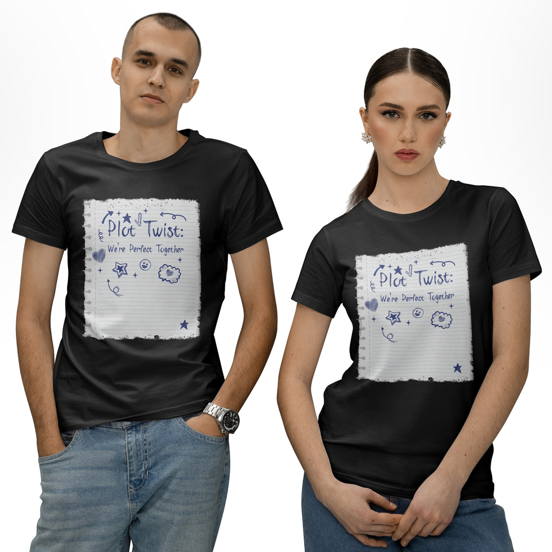 Plot Twist: We’re Perfect Together - Romantic & Whimsical Couple Outfit