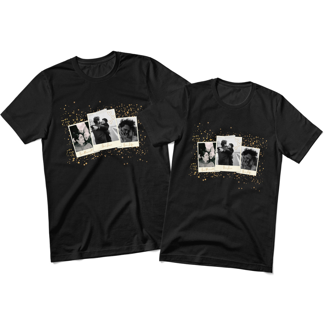 Golden Memories Custom Matching Outfits – Your Favorite Moments in a Sparkling Polaroid Design
