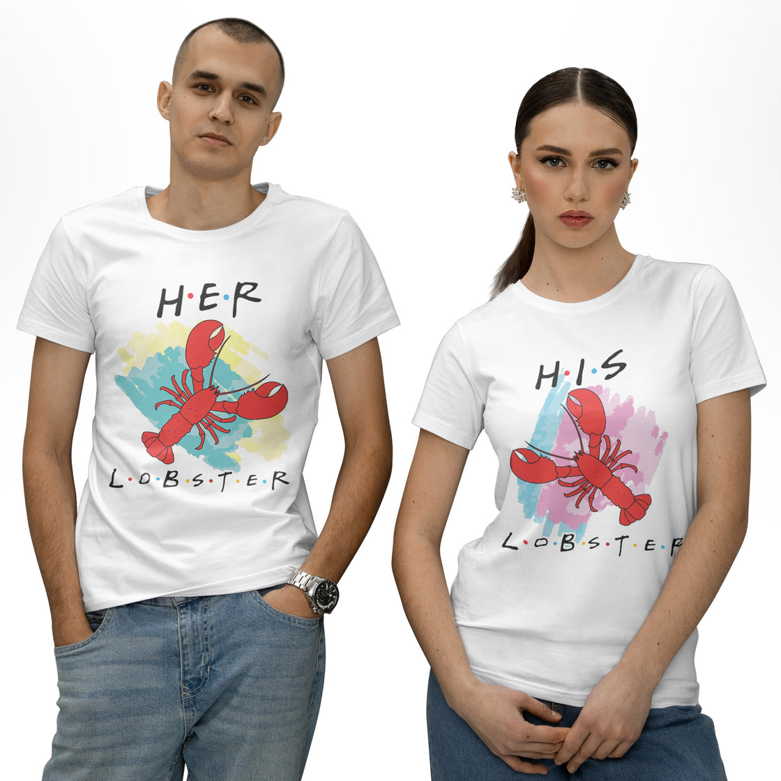 His Lobster & Her Lobster – Matching Tees for Couples Who Love to Match