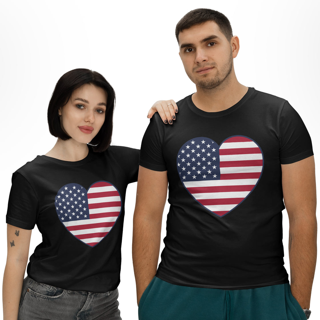 USA Flag Heart – Matching Looks for Holidays & Celebrations