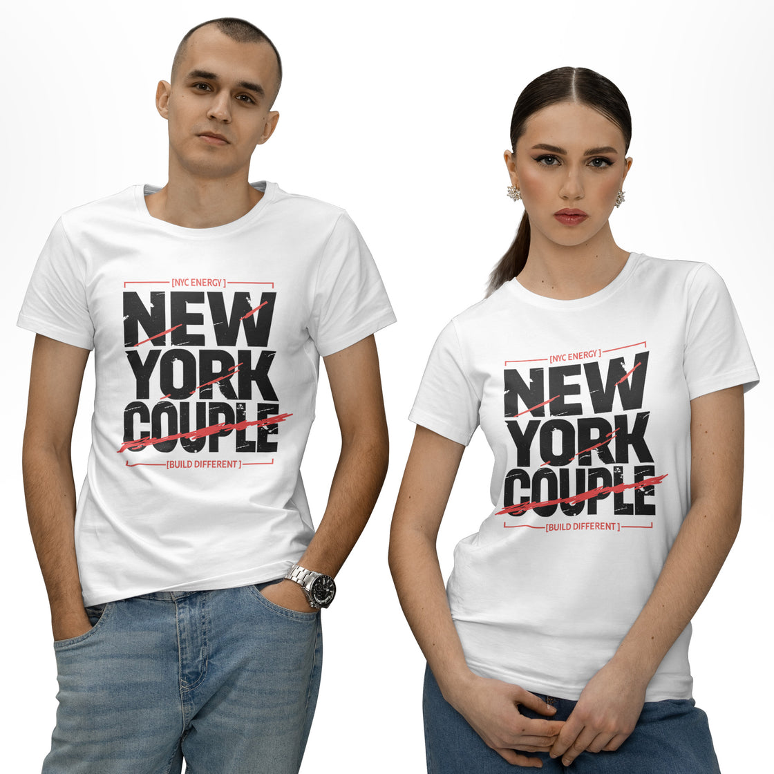 New York Couple – Bold Urban Matching Outfit for Couples with NYC Energy