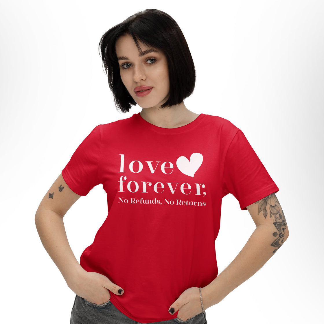 Love Forever, No Refunds, No Returns – Couple Matching Set