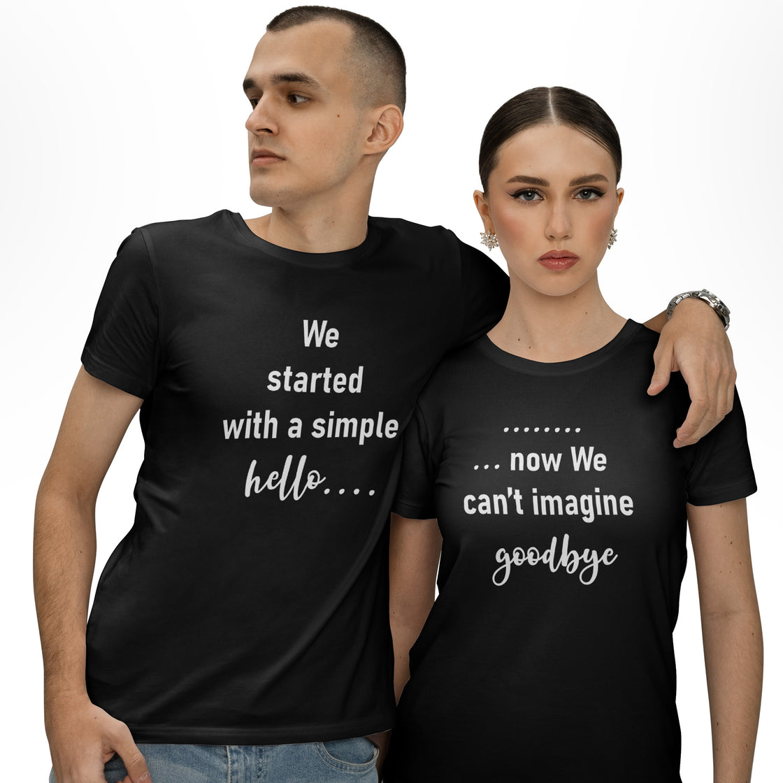 We Started with a Simple Hello… & ...Now We Can't Imagine Goodbye – Romantic Matching Looks Made for Two in Love
