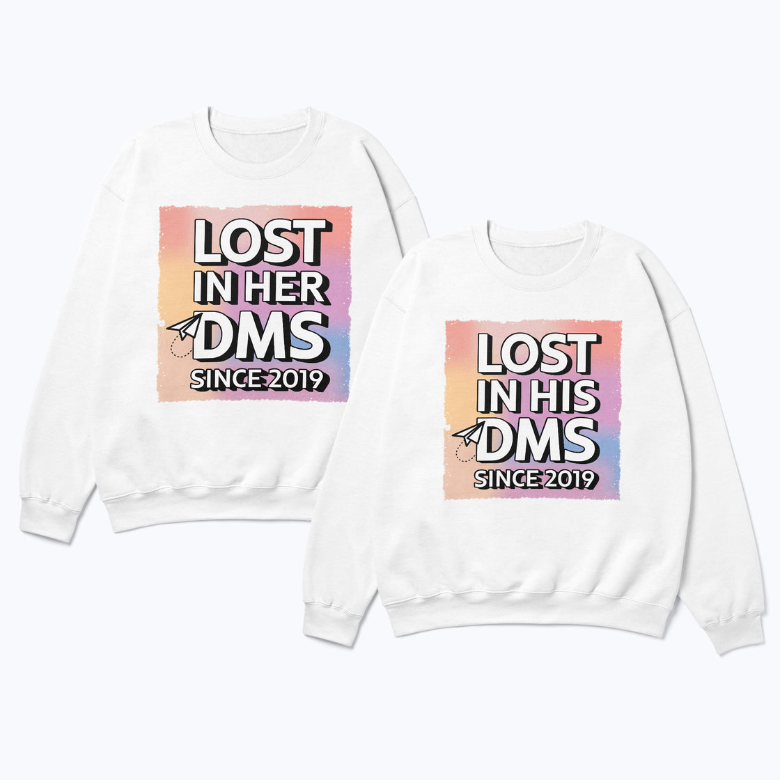 Lost in Her DMS Since 2019 & Lost in His DMS Since 2019 – Matching Looks for Couples Who Slid into Love