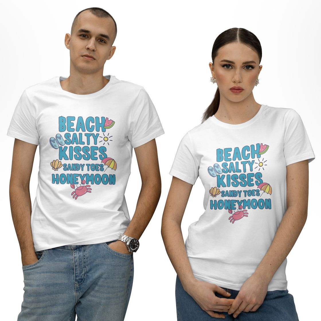 Beach Salty Kisses Sandy Toes Honeymoon – Romantic Matching Looks Made for Two in Love