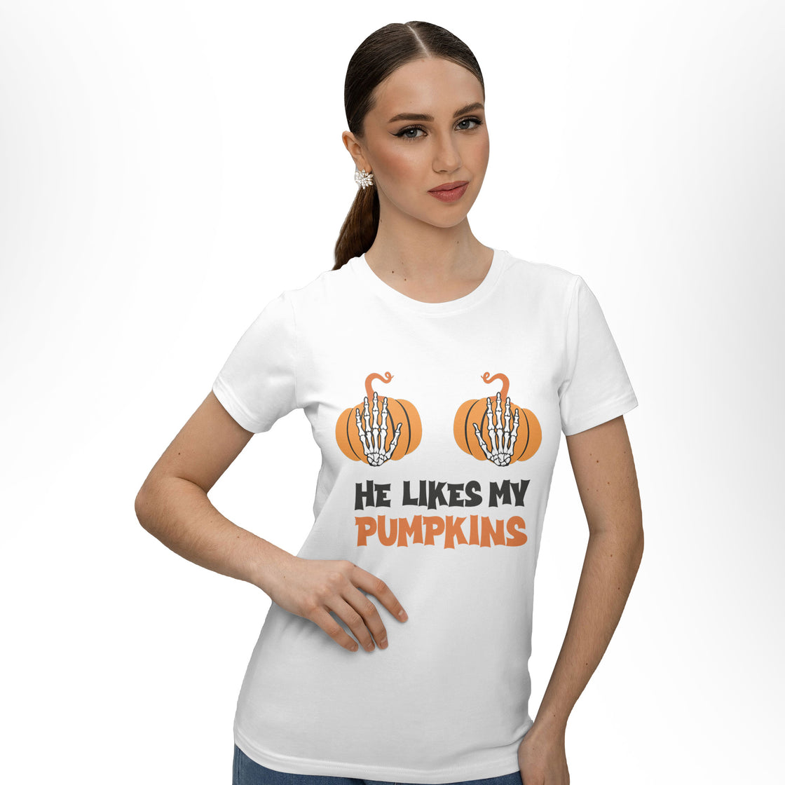 She Likes My Broomstick & He Likes My Pumpkins – Funny His and Hers Matching Outfits for Spooky Season