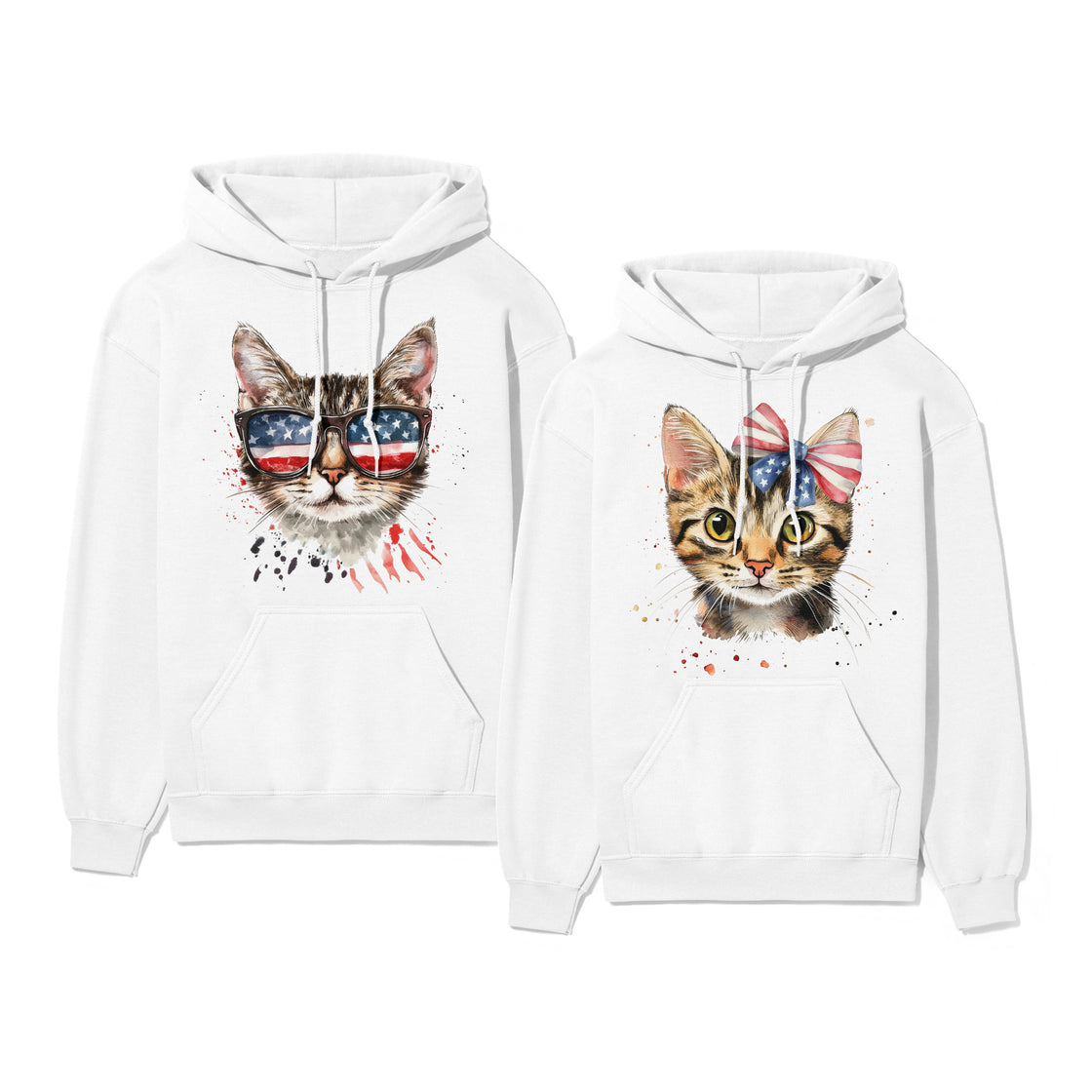 Patriotic Cats – Cute Matching Outfits for Couples Who Love to Celebrate Together