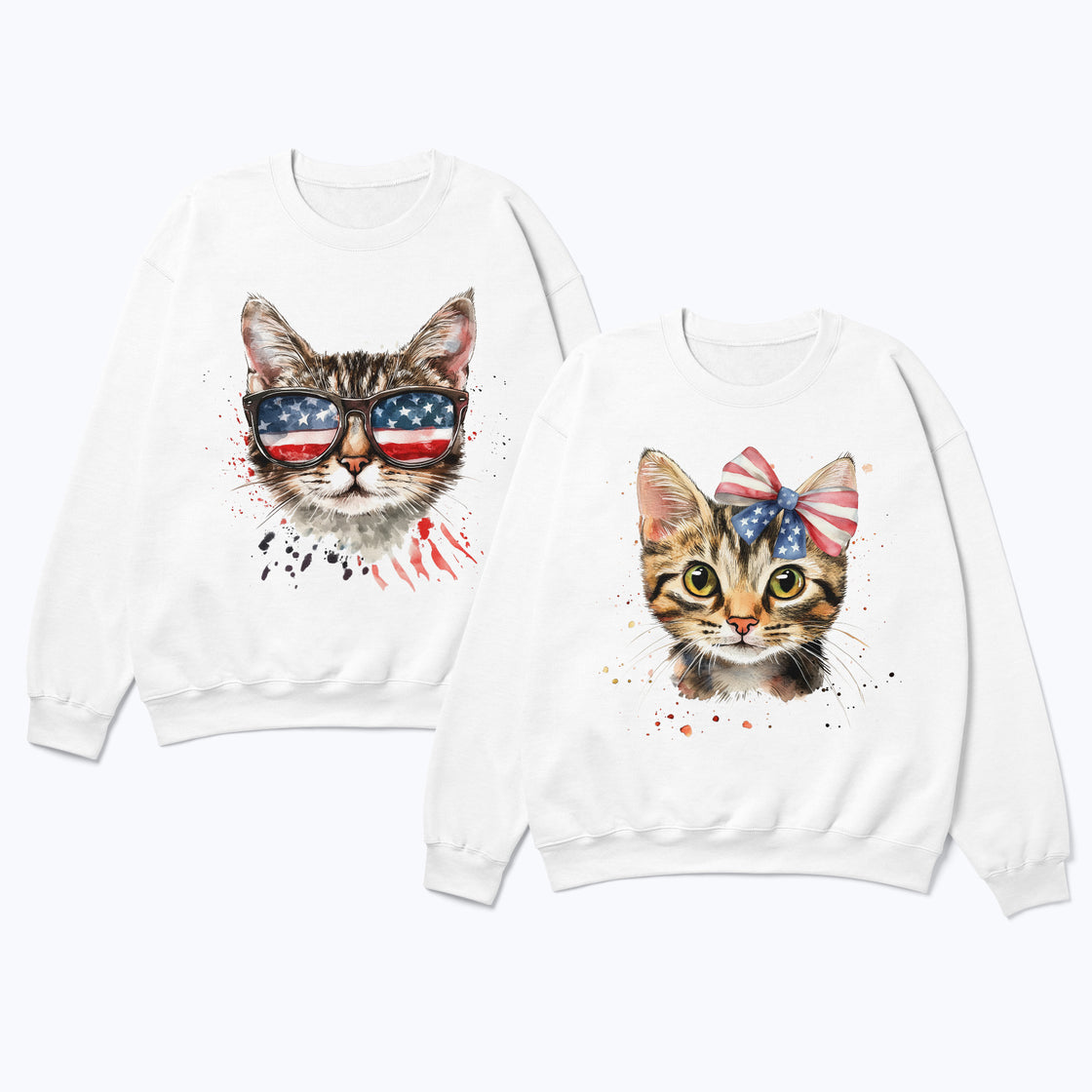 Patriotic Cats – Cute Matching Outfits for Couples Who Love to Celebrate Together