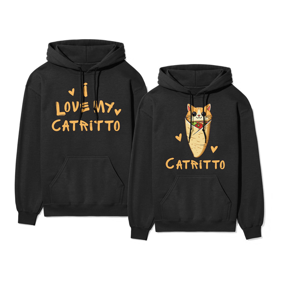 I Love My Catritto & Catritto – Cute & Funny Matching Set for Couples Who Love Cats (and Burritos)