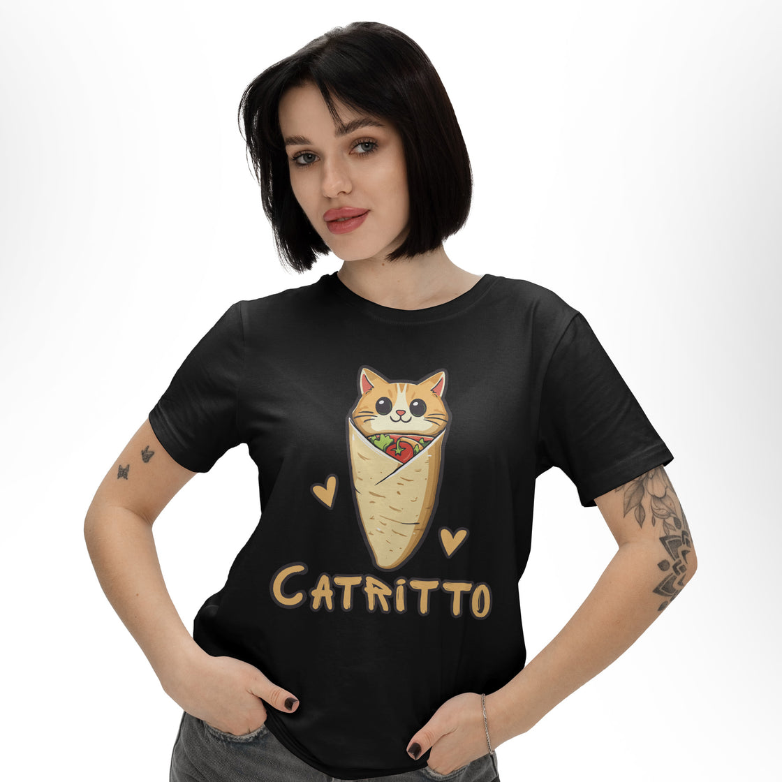 I Love My Catritto & Catritto – Cute & Funny Matching Set for Couples Who Love Cats (and Burritos)