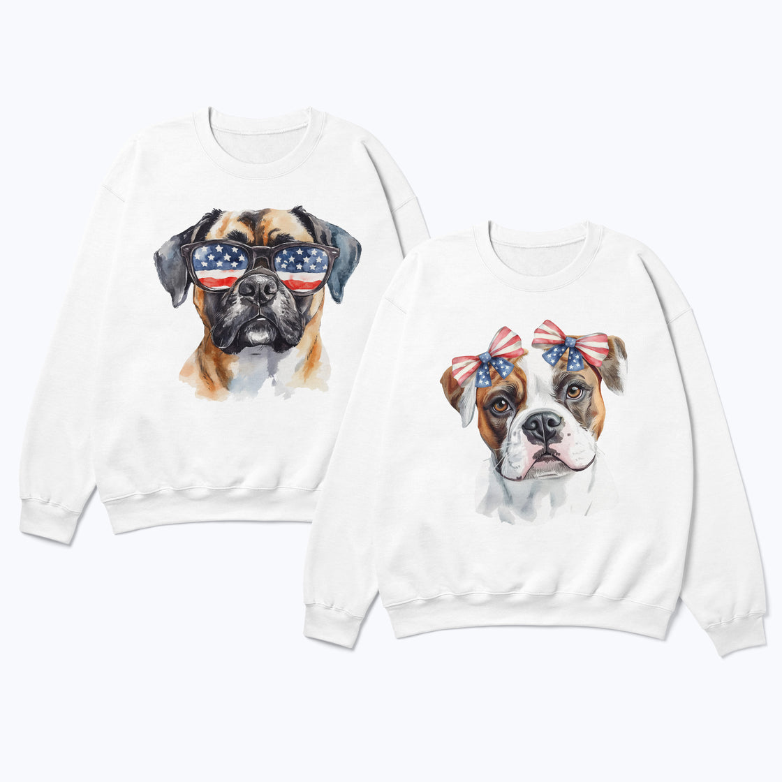Patriotic Dog Matching Outfits – USA Couple Style