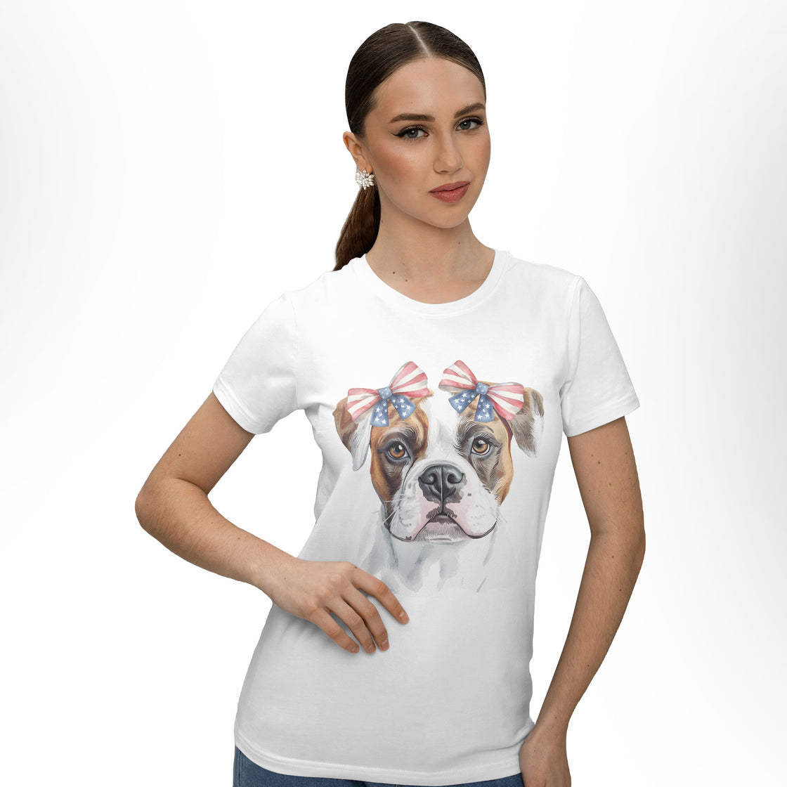 Patriotic Dog Matching Outfits – USA Couple Style
