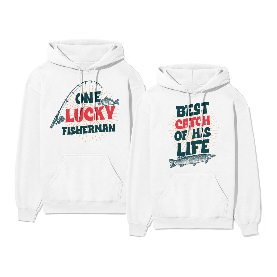 One Lucky Fisherman & Best Catch of His Life – Funny His & Hers Matching Set