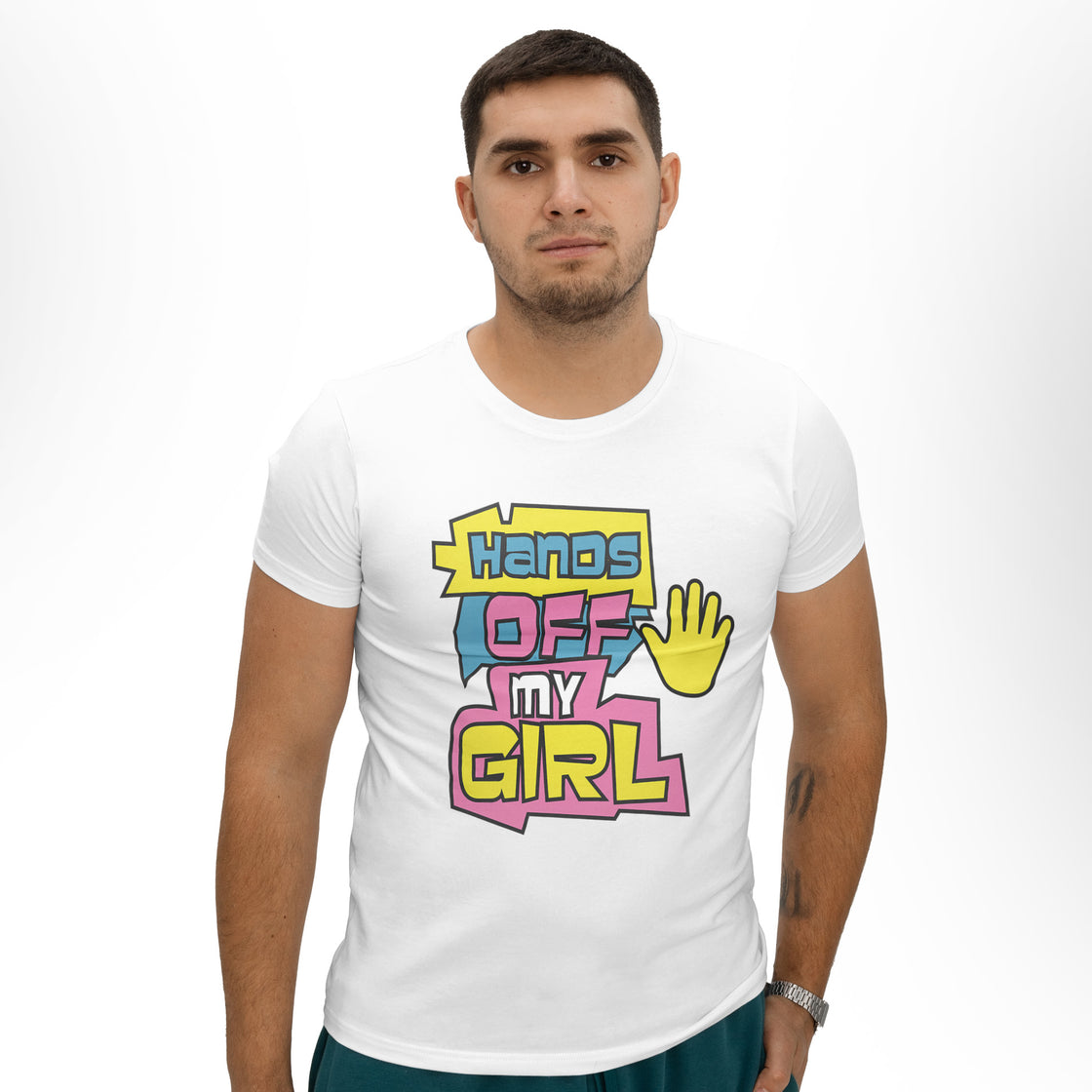Hands Off My Girl & Guy Matching Set for Couples