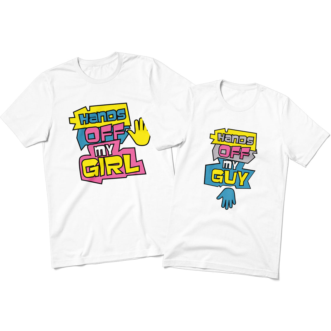 Hands Off My Girl & Guy Matching Set for Couples