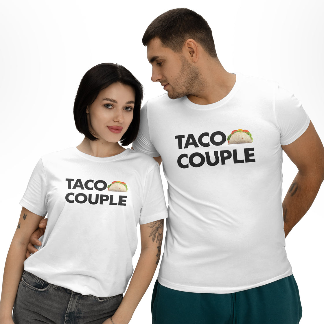 Taco Couple - Matching Tees for Foodie Duos Who Spice Things Up 🌮❤️
