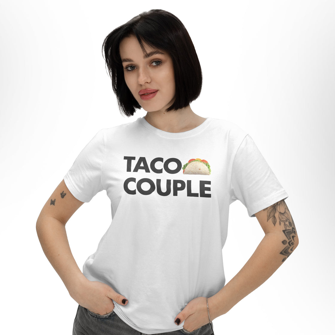 Taco Couple - Matching Tees for Foodie Duos Who Spice Things Up 🌮❤️