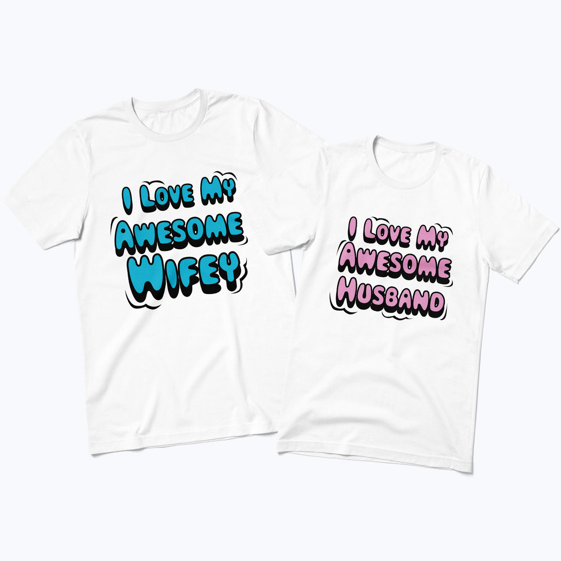 I Love My Awesome Wifey & Husband – Fun Matching Couple Look
