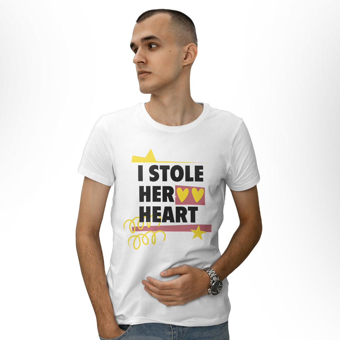 I Stole Her Heart & So... I Stole His Last Name – Matching Couple Outfit for Engagement or Honeymoon