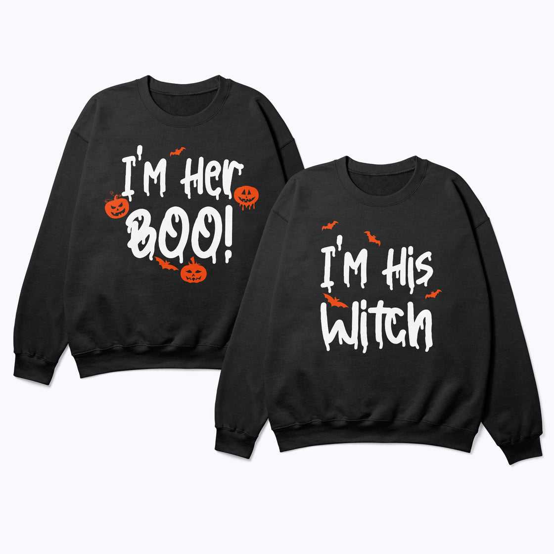 I’m Her Boo & I’m His Witch – Funny Matching Couplewear for Halloween Season
