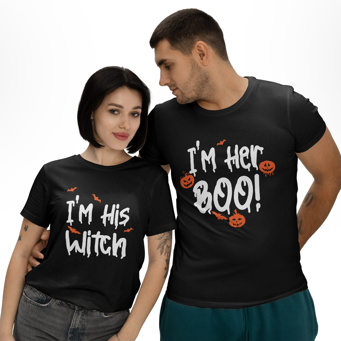 I’m Her Boo & I’m His Witch – Funny Matching Couplewear for Halloween Season