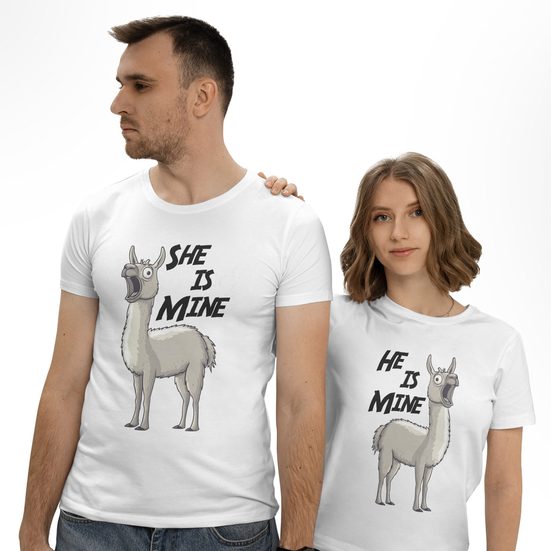 She is Mine & He is Mine – Funny Couple Matching Outfit for Him & Her