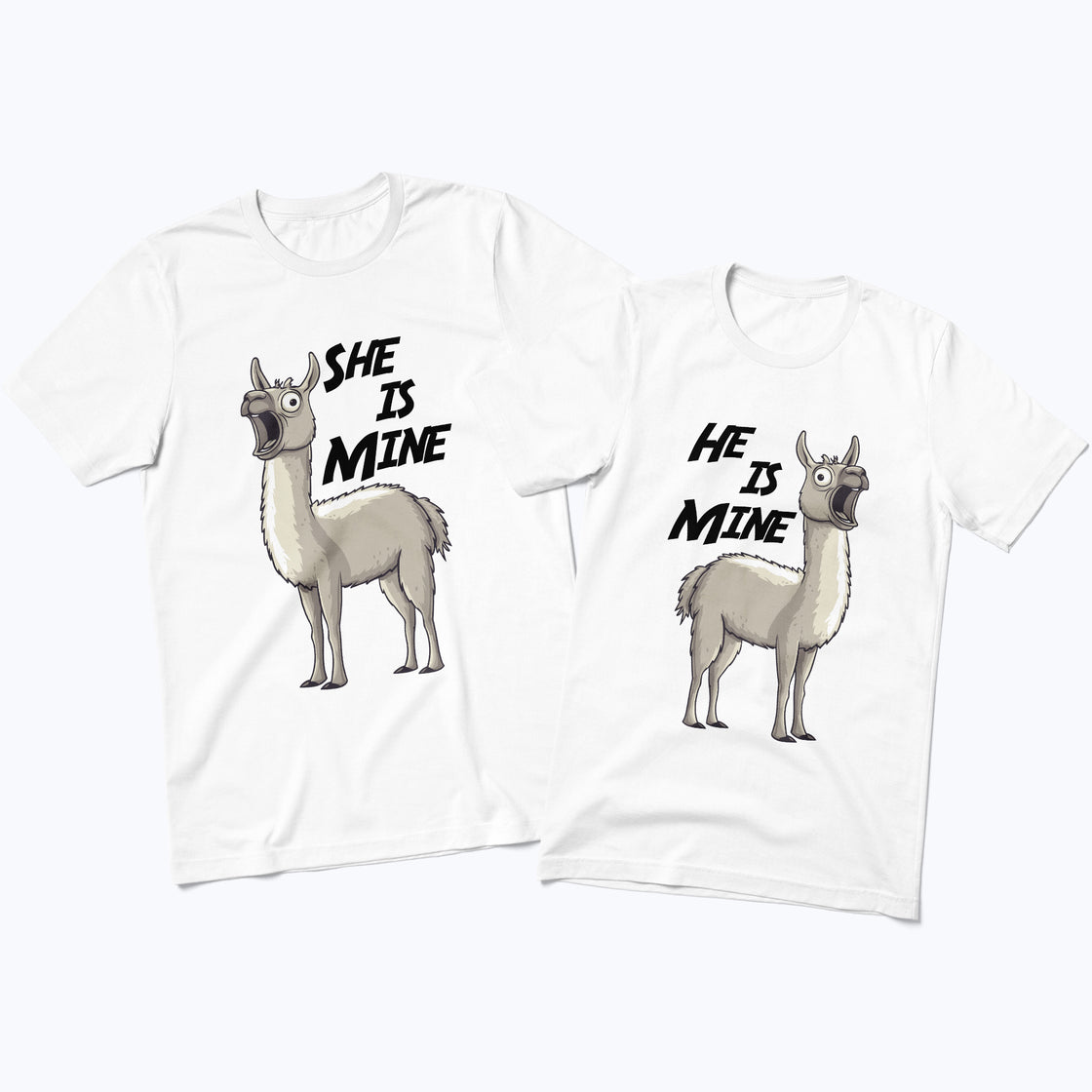 She is Mine & He is Mine – Funny Couple Matching Outfit for Him & Her