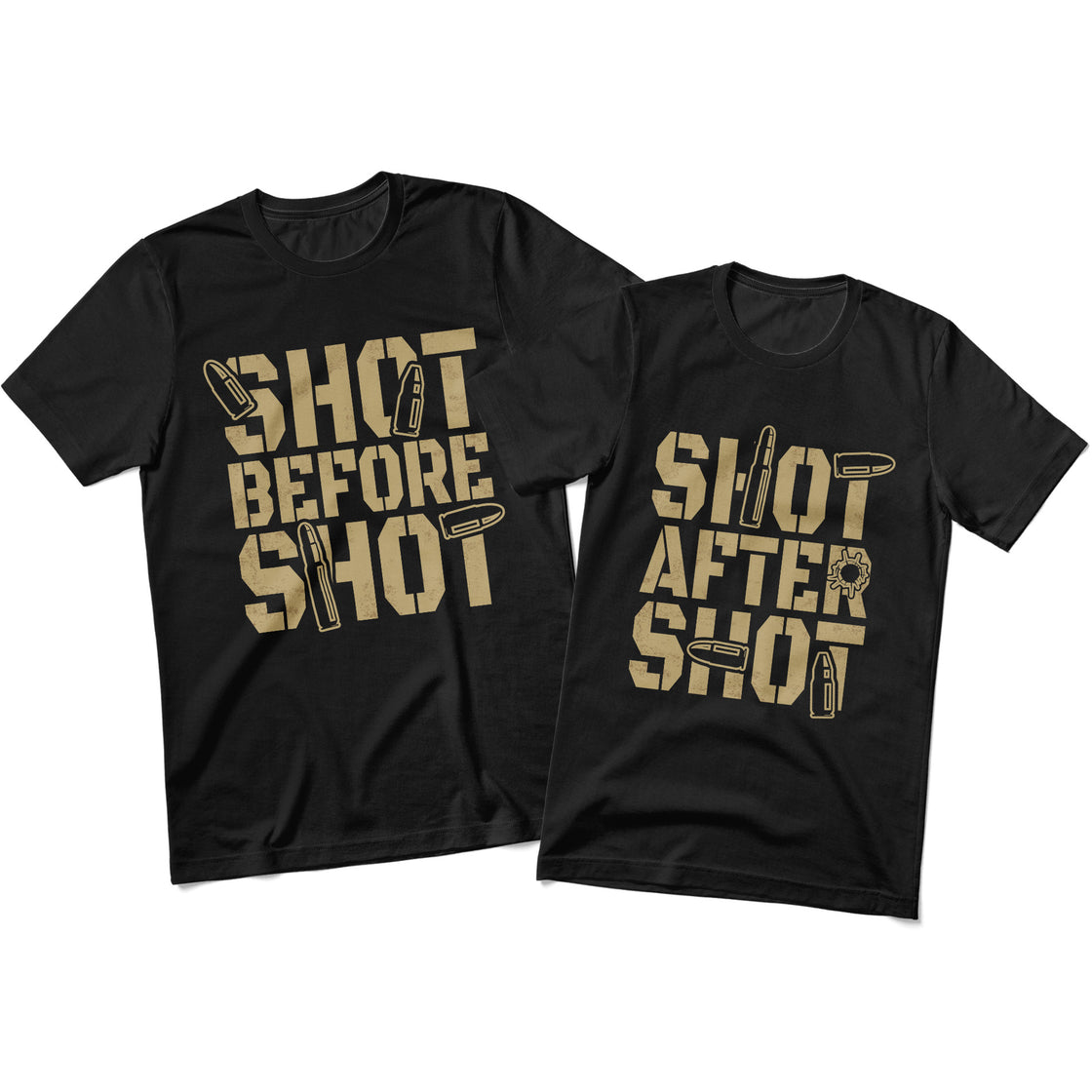 Shot Before Shot & Shot After Shot – Matching Couple Shirts Funny Drinking Tees