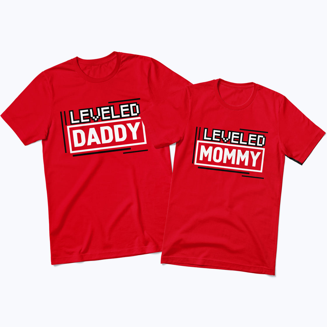 Leveled Daddy & Mommy – Fun Couple Outfit Idea for Parents-to-Be