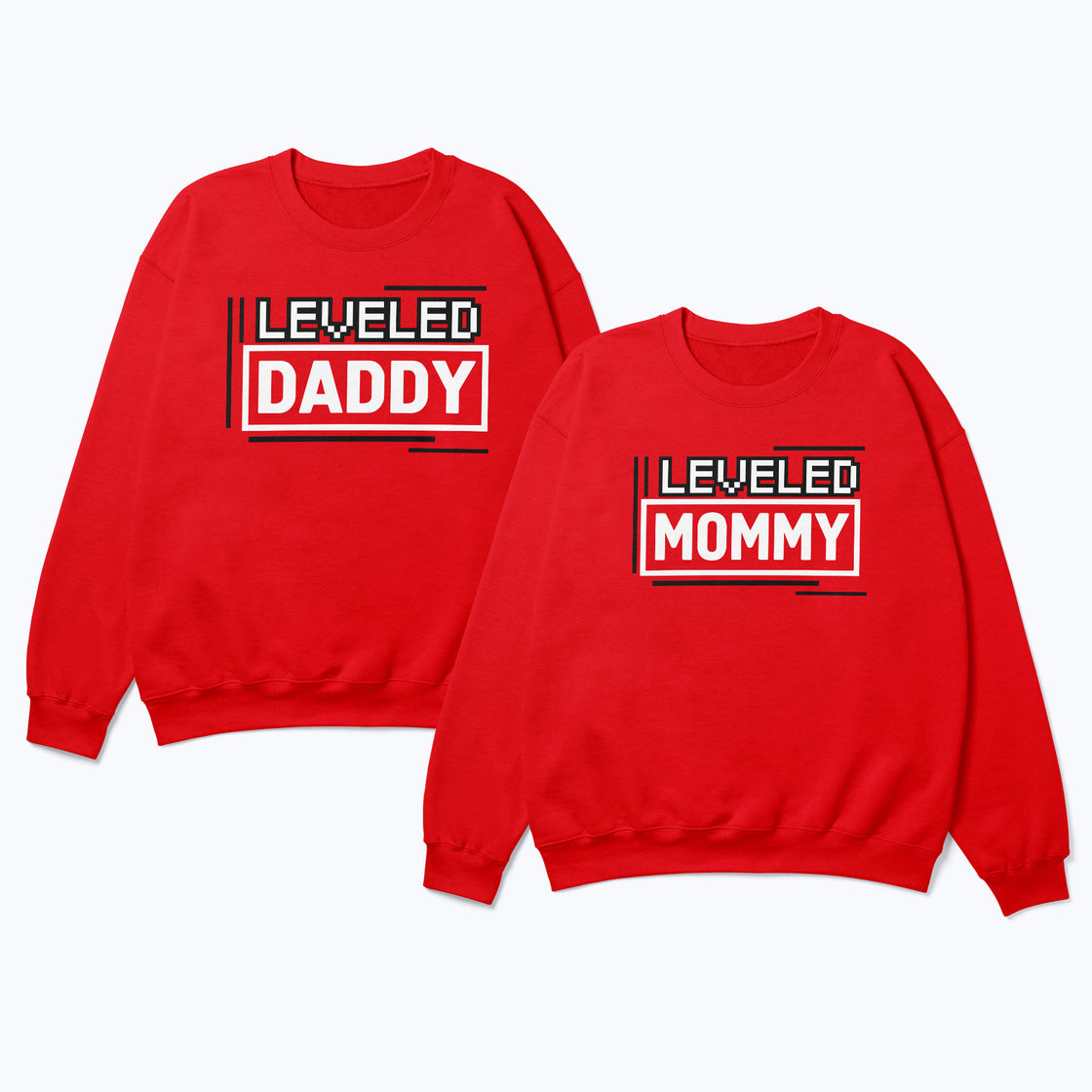 Leveled Daddy & Mommy – Fun Couple Outfit Idea for Parents-to-Be