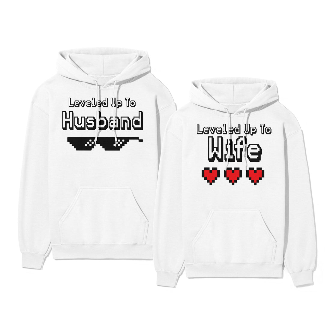 Leveled Up to Husband & Wife – Gamer Couple Matching Look for Newlyweds