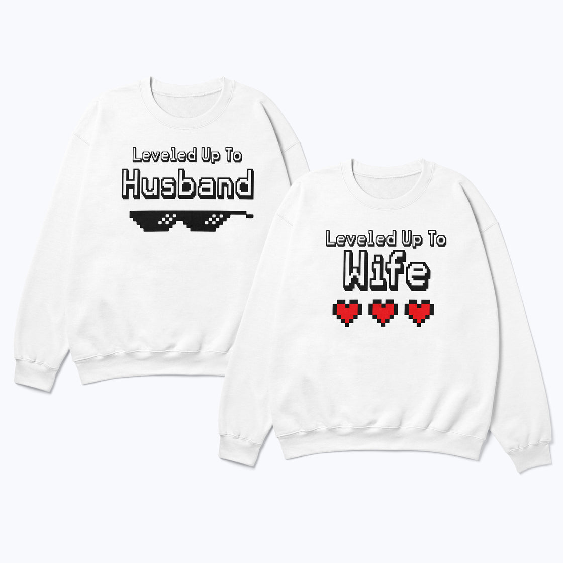 Leveled Up to Husband & Wife – Gamer Couple Matching Look for Newlyweds