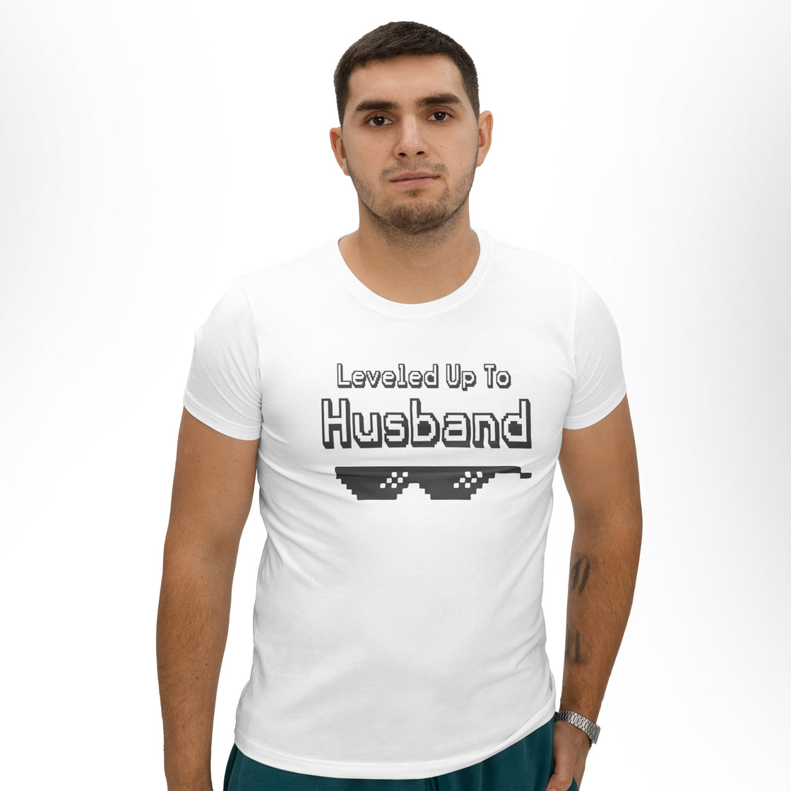 Leveled Up to Husband & Wife – Gamer Couple Matching Look for Newlyweds