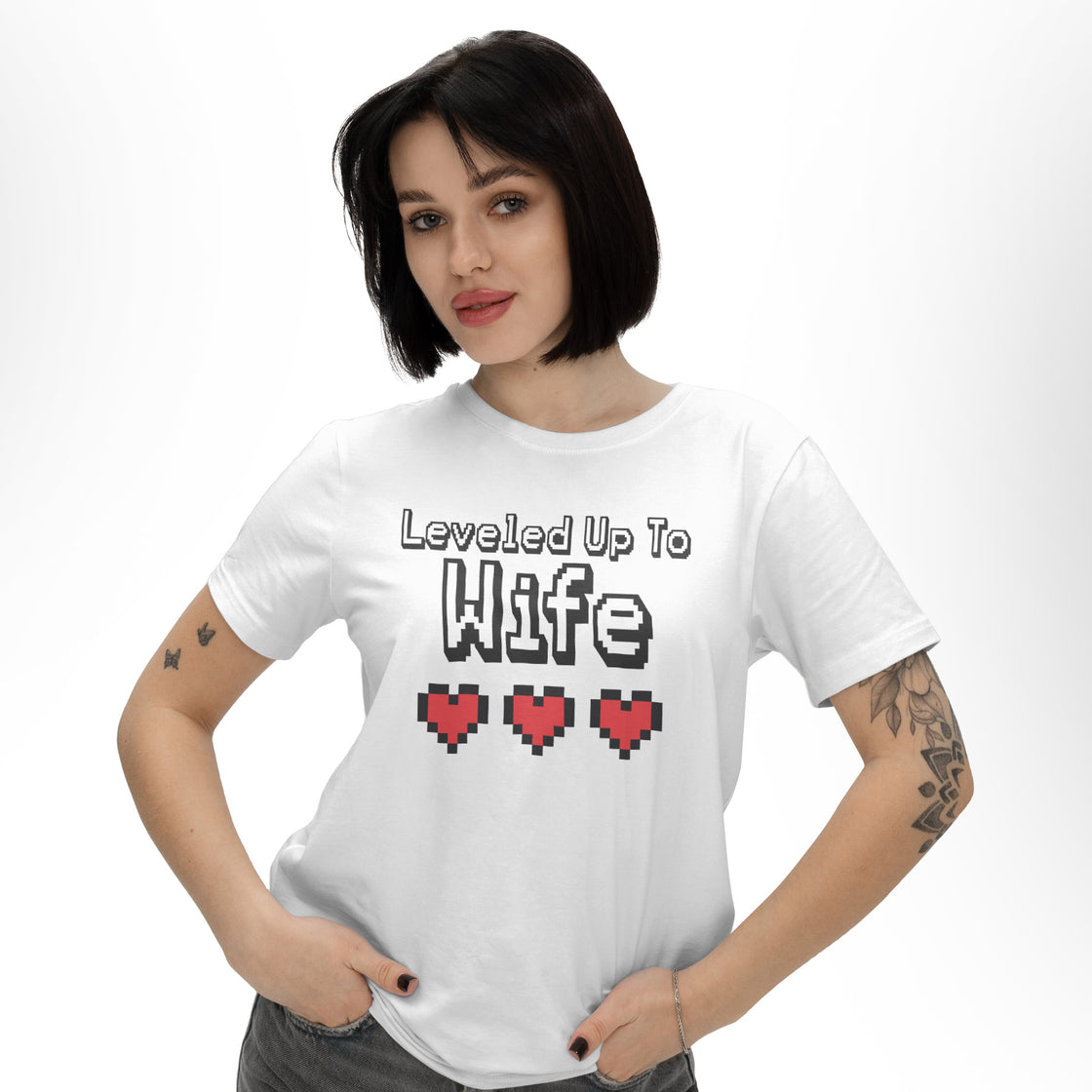 Leveled Up to Husband & Wife – Gamer Couple Matching Look for Newlyweds
