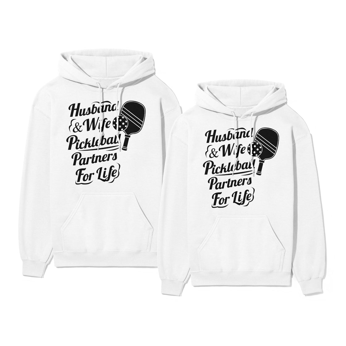 Husband & Wife Pickleball Partners for Life – Matching Sports T-Shirts