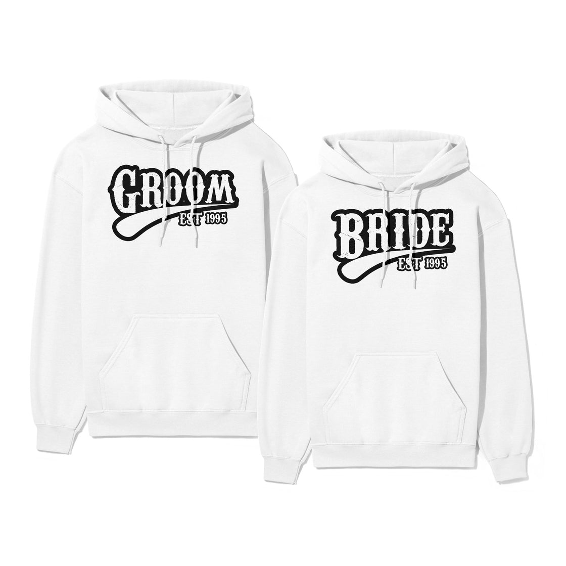 Groom EST 1995 & Bride Groom | Coordinated Couple Outfit for Anniversary & Wedding