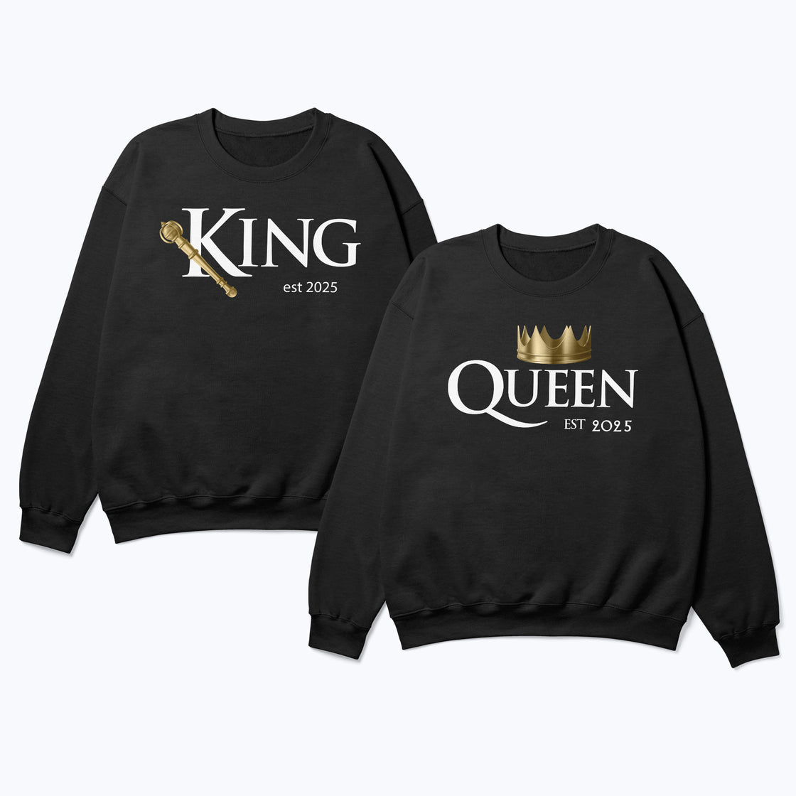 King EST 2025 & Queen - Matching Look | Royal Couplewear