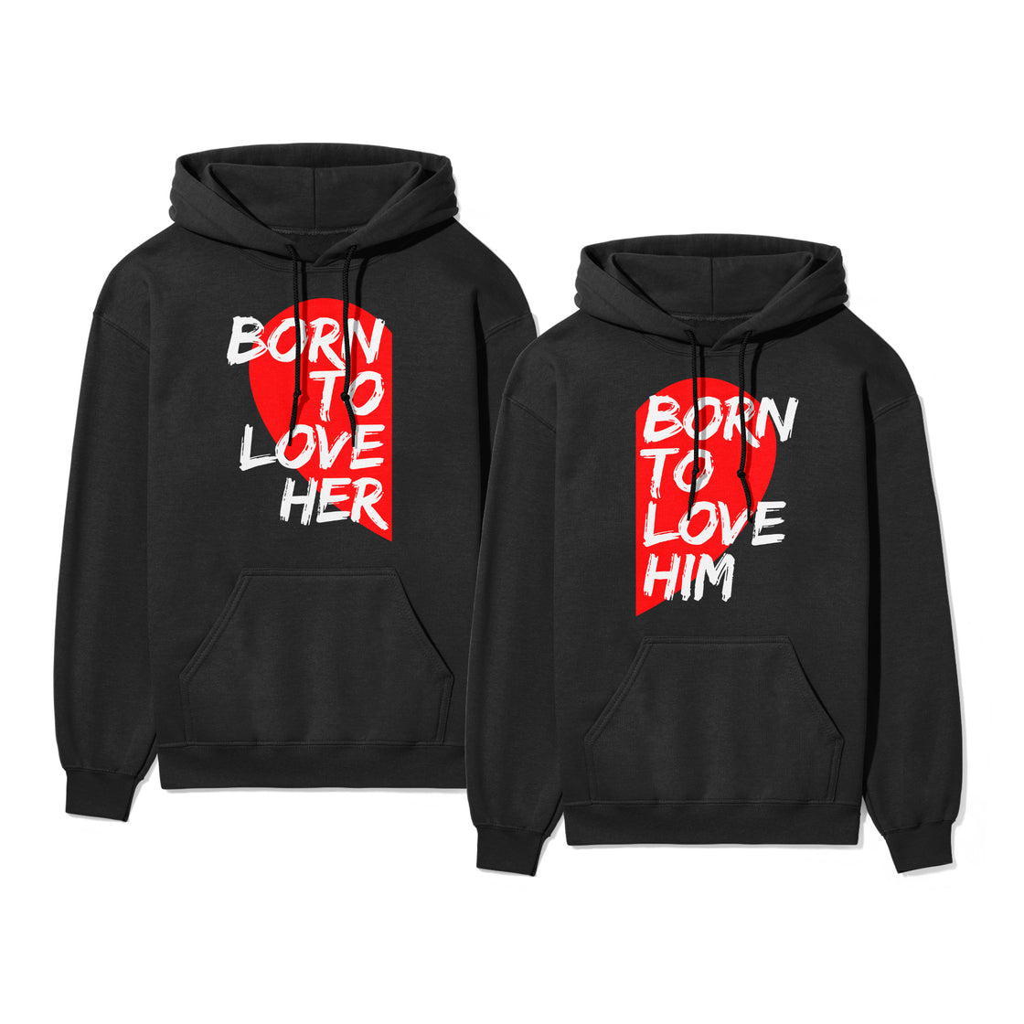 Born to Love Her & Born to Love Him – Couple Shirts That Say It All