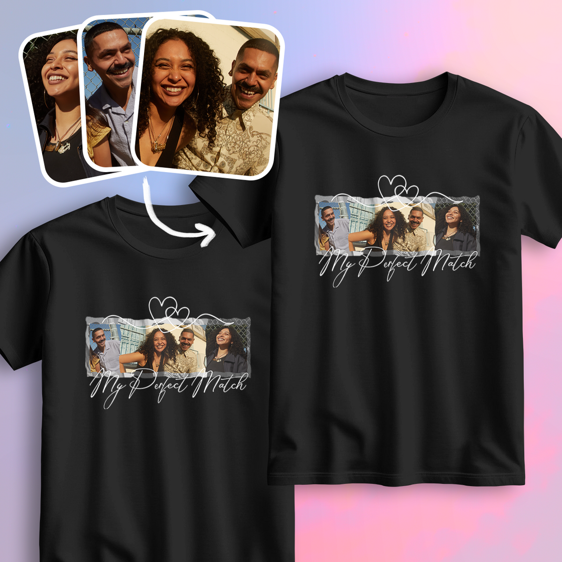 My Perfect Match Custom Matching Outfits – Turn Your Favorite Photo Into a Love-Infused Design